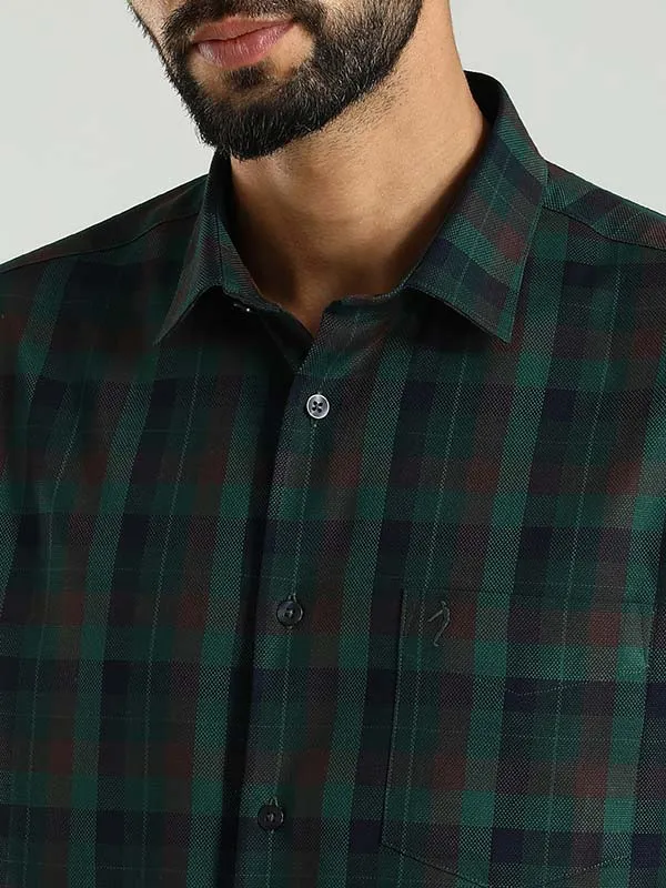 Optimized English Title: Mens Checked Full Sleeve Cotton Shirt - Stylish, Comfortable, and Durable