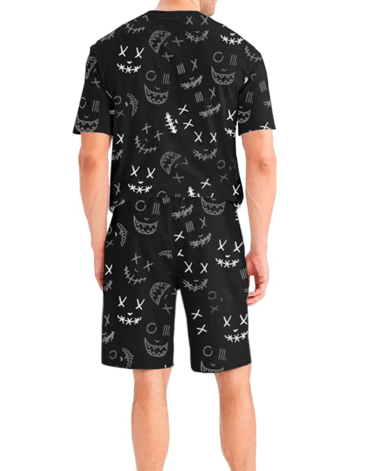 Men Printed Black Co-ords Sets