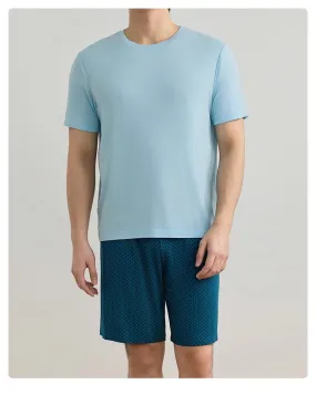 Men's Modal Short Sleeved Sleepwear Set