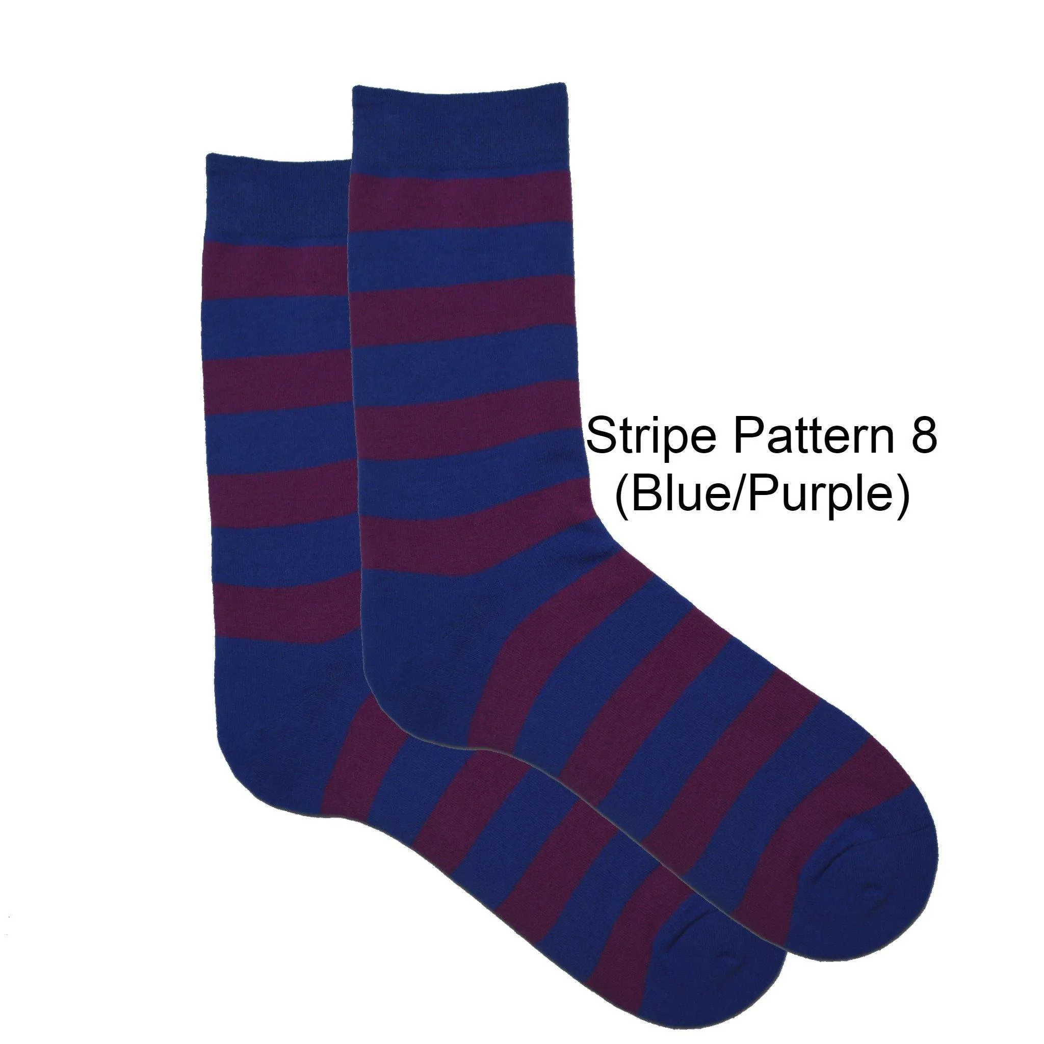 Mid-Calf Stripe Cotton Socks