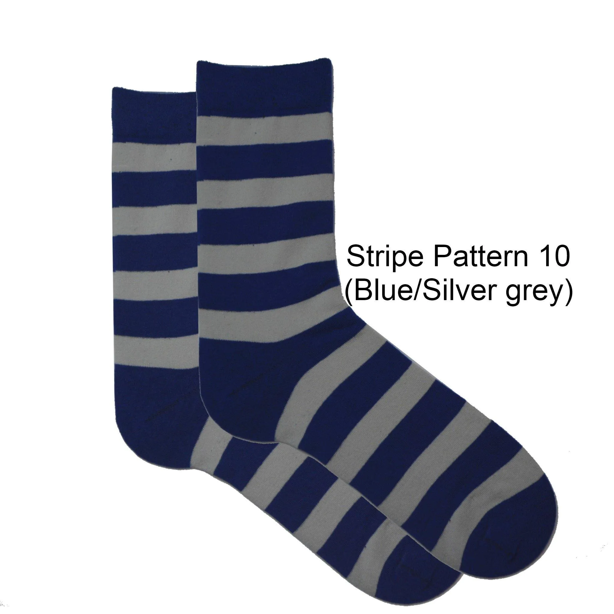 Mid-Calf Stripe Cotton Socks