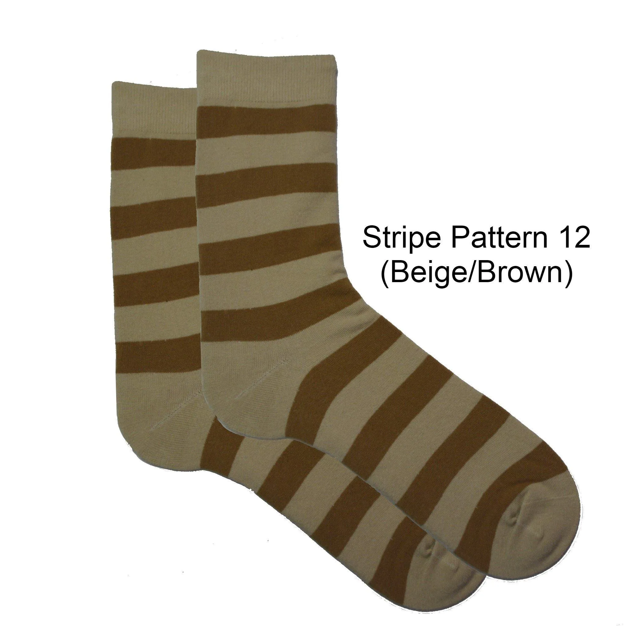 Mid-Calf Stripe Cotton Socks