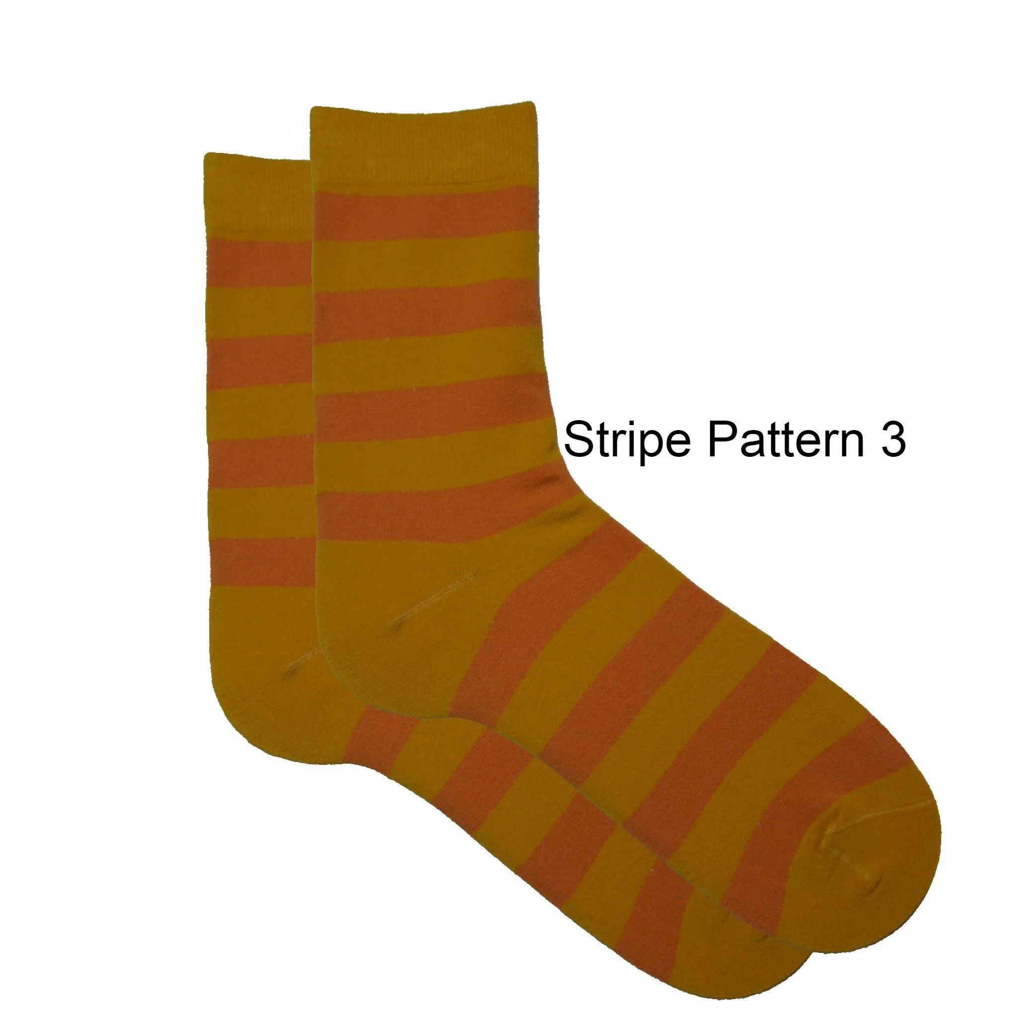 Mid-Calf Stripe Cotton Socks