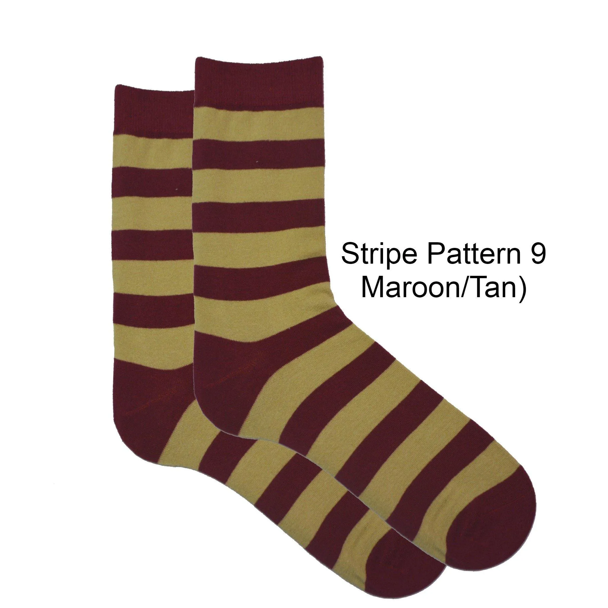 Mid-Calf Stripe Cotton Socks