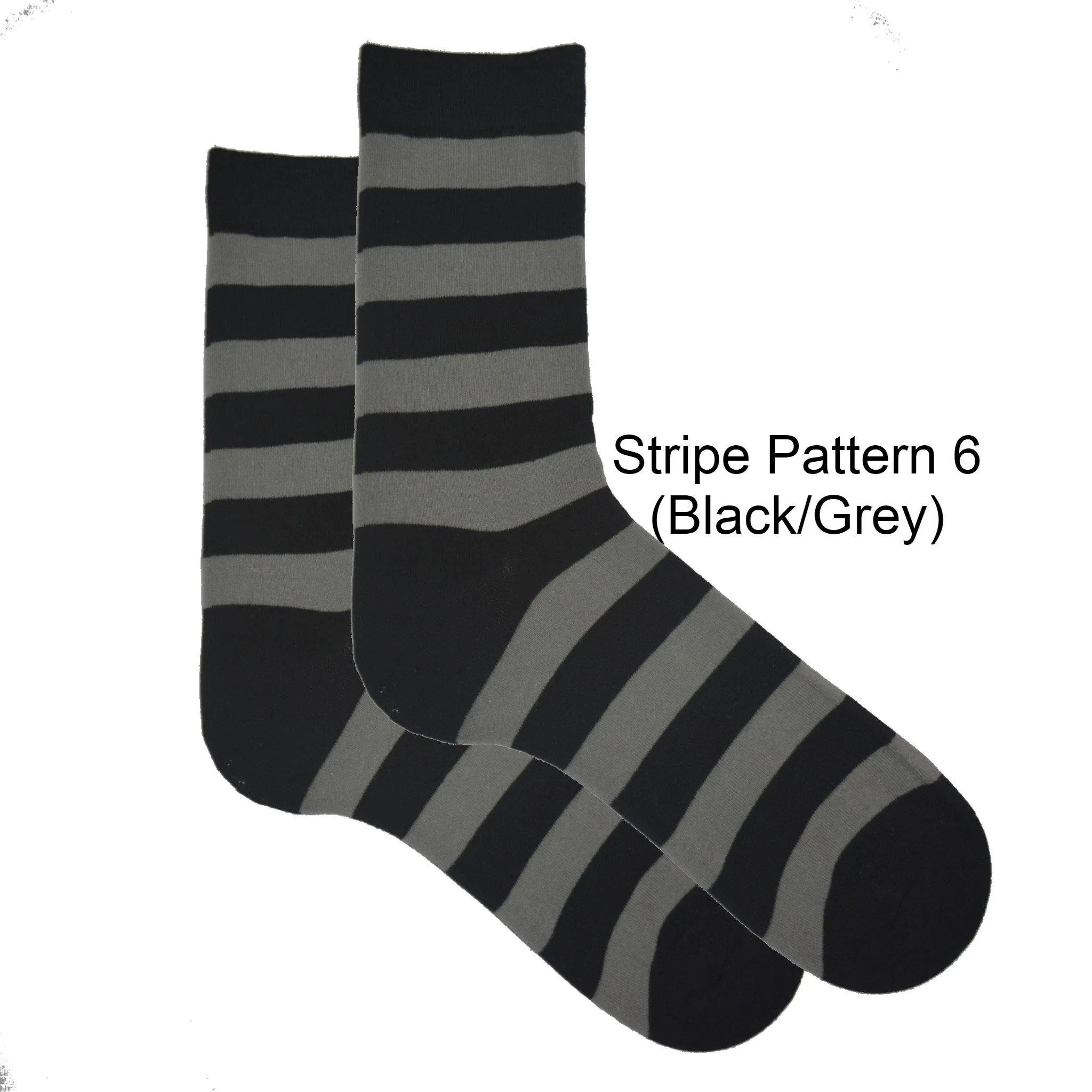 Mid-Calf Stripe Cotton Socks
