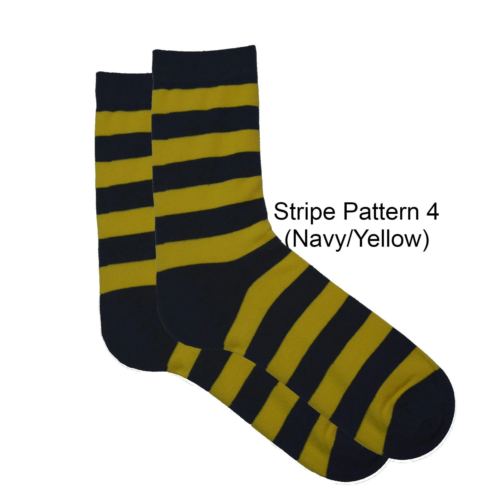 Mid-Calf Stripe Cotton Socks
