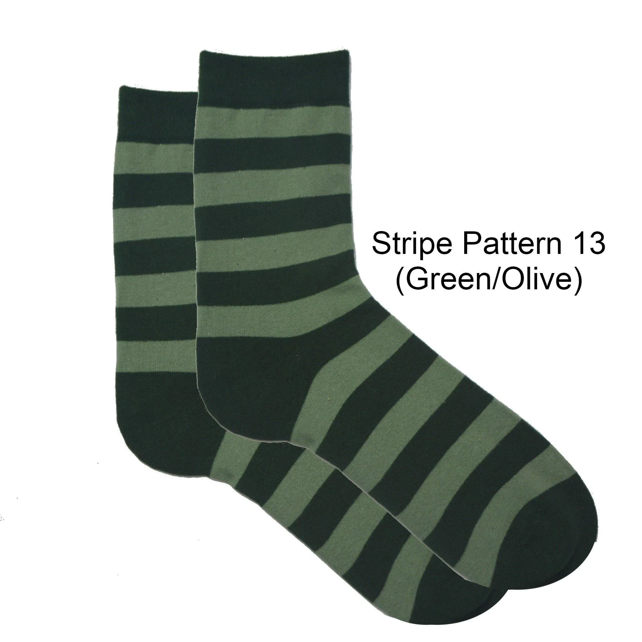 Mid-Calf Stripe Cotton Socks