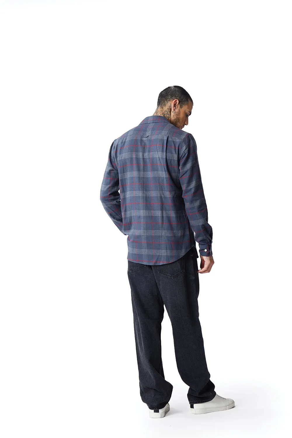 Multi Pattern Blue Regular Fit Shirt