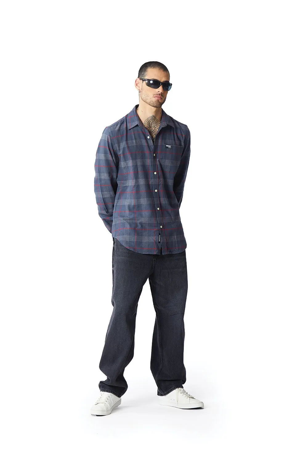 Multi Pattern Blue Regular Fit Shirt