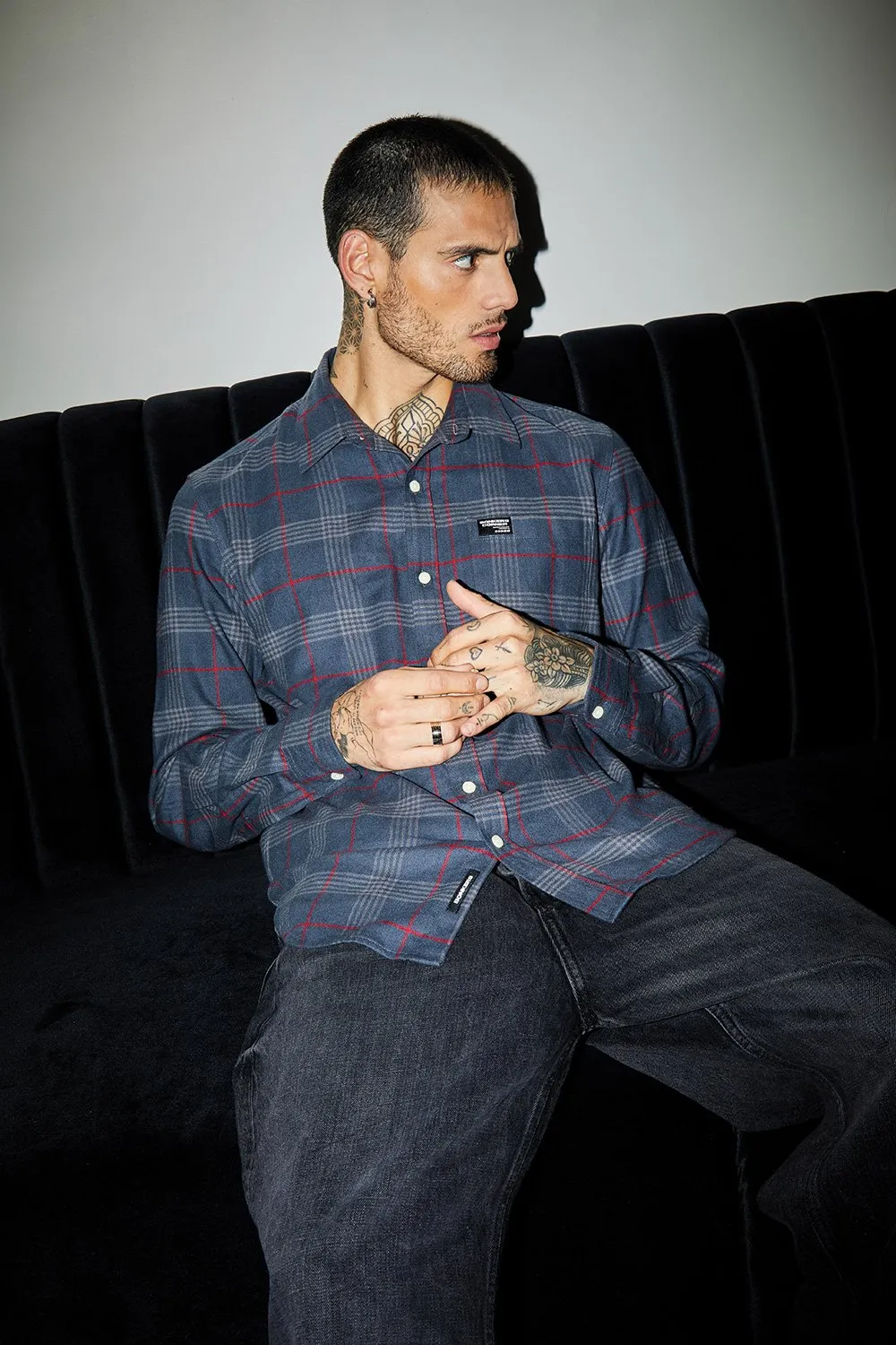 Multi Pattern Blue Regular Fit Shirt