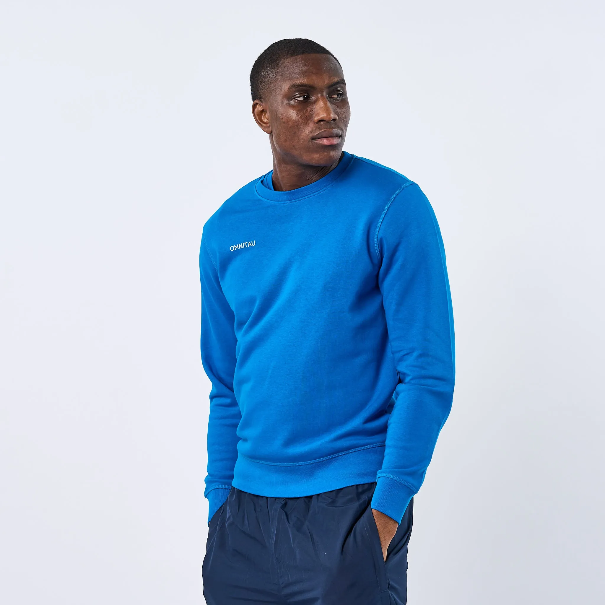 Omnitau Adult's Team Sports Crew Neck Cotton Sweatshirt - Royal Blue