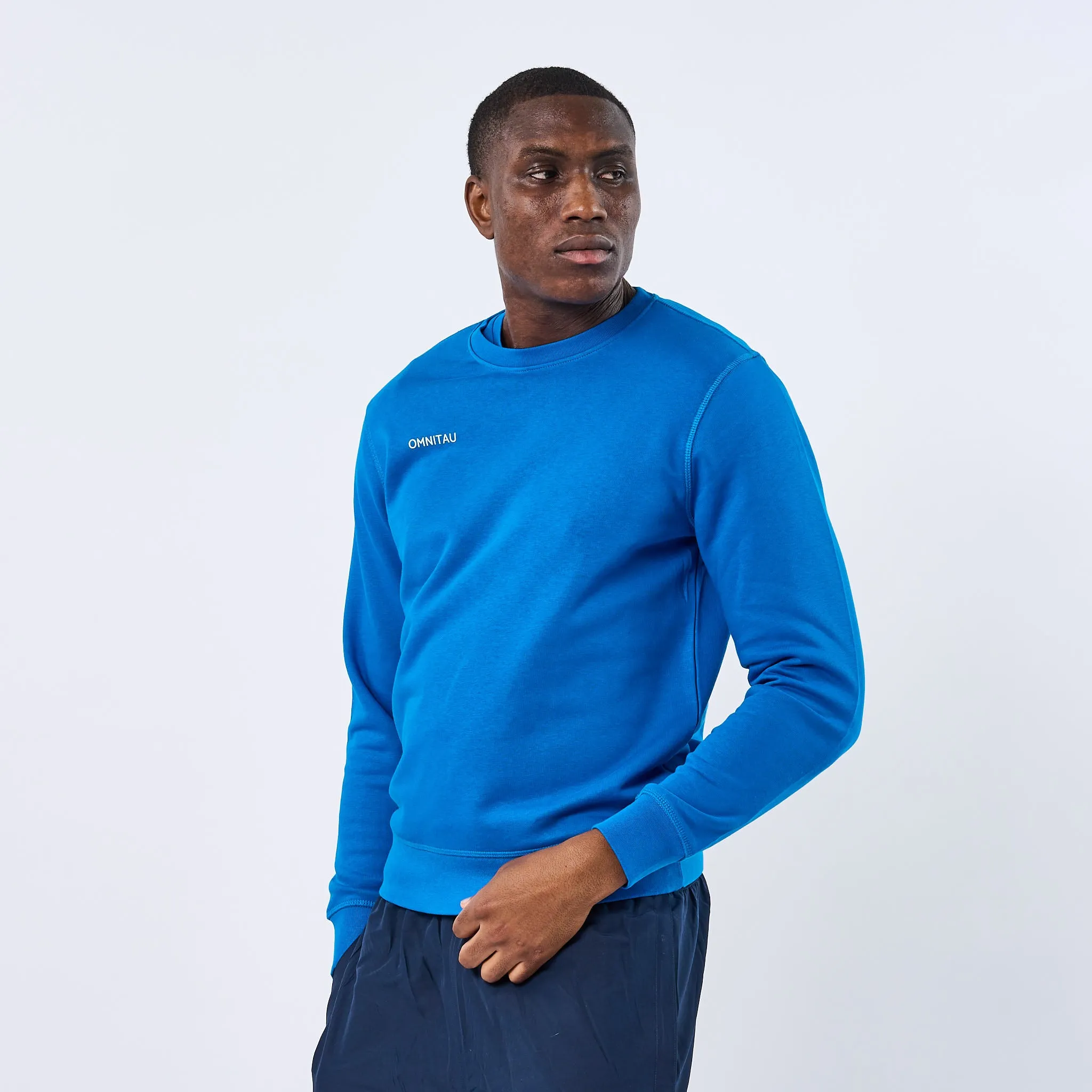 Omnitau Adult's Team Sports Crew Neck Cotton Sweatshirt - Royal Blue