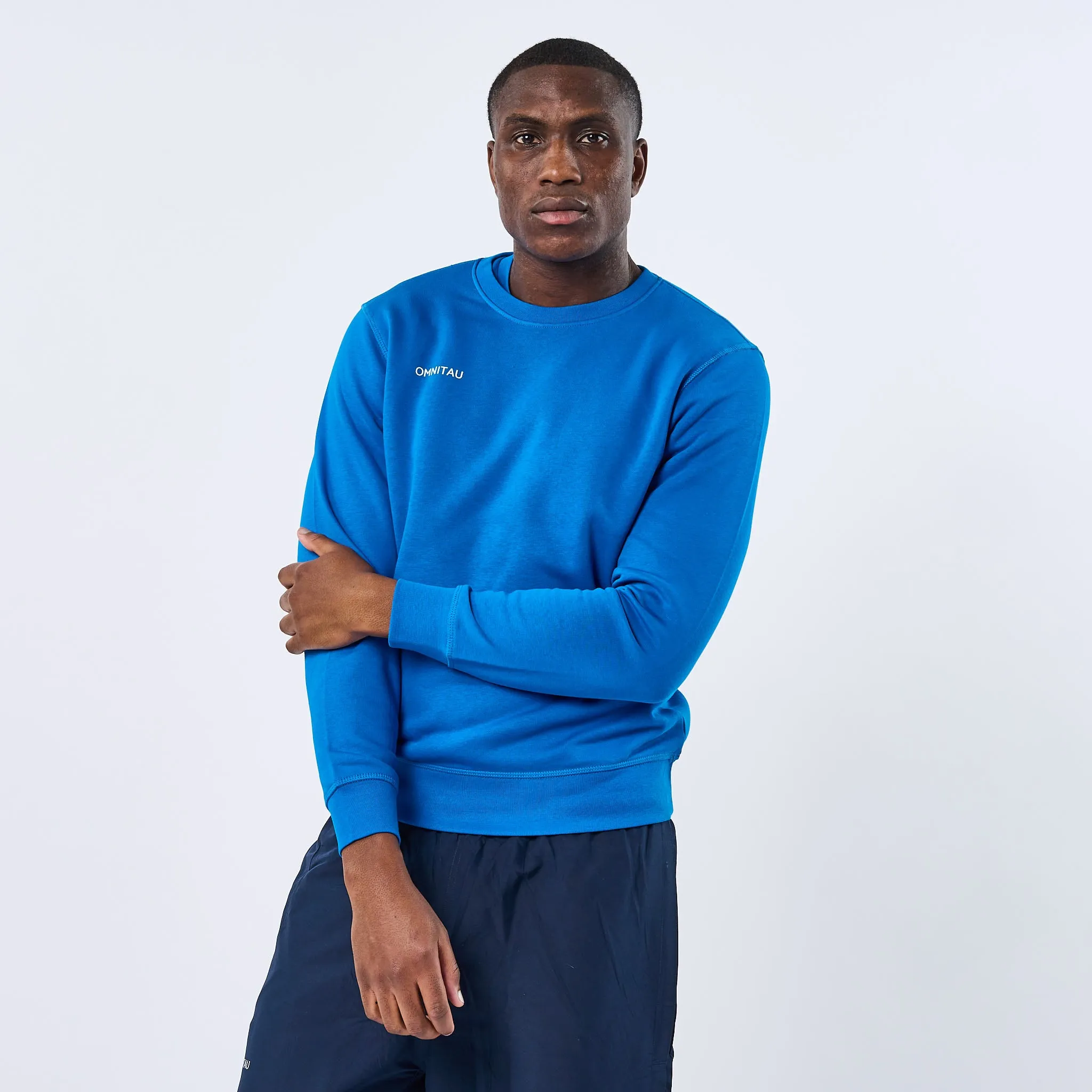 Omnitau Adult's Team Sports Crew Neck Cotton Sweatshirt - Royal Blue