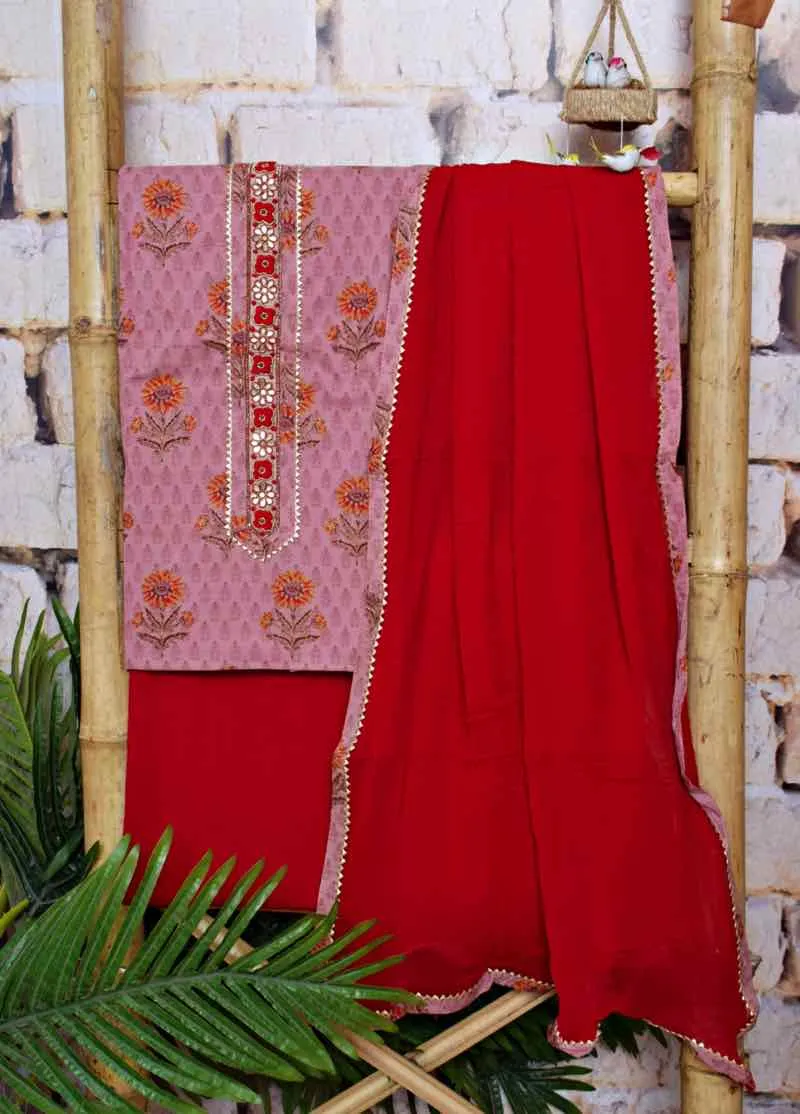 Pink Cotton Customised Jaipuri Block Print Set