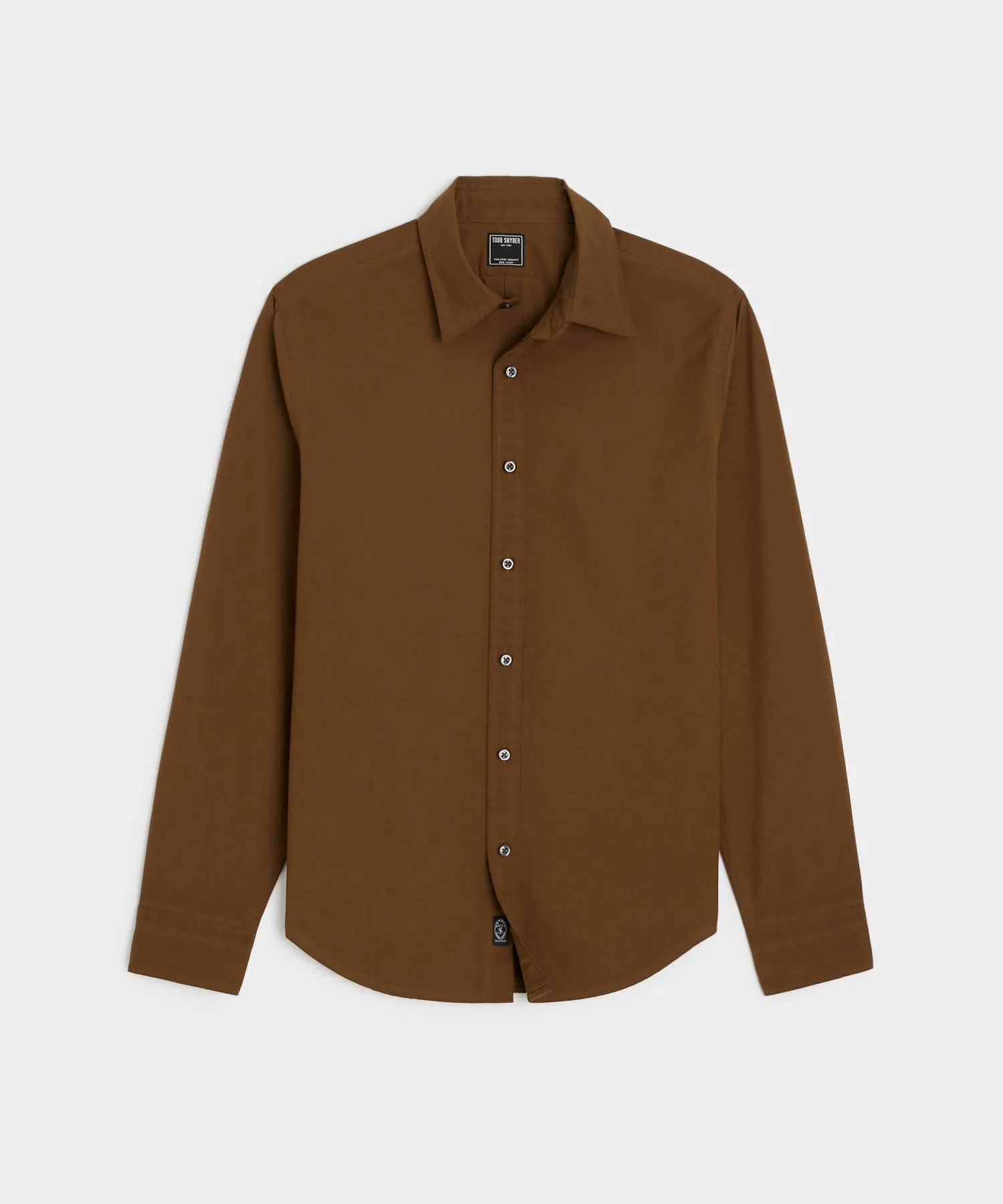 Poplin Sport Shirt in Brown
