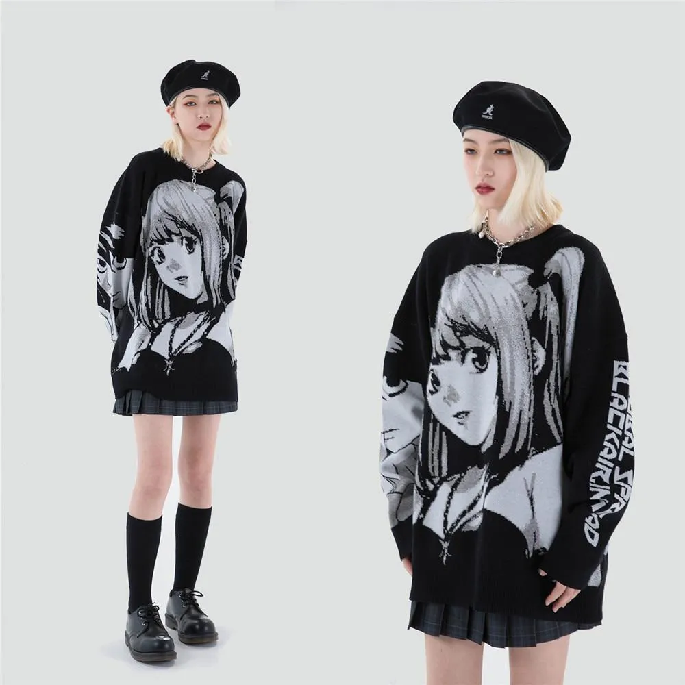 "BEAUTY & BRAINS" - L & Misa Knitted - Death Note Anime Sweater