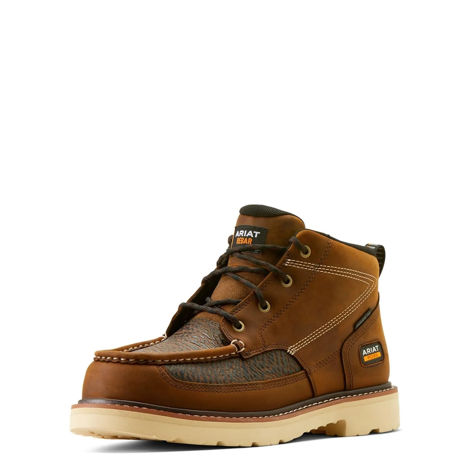 Rebar Lift Composite-Toe Chukka Work Boot Distressed Brown