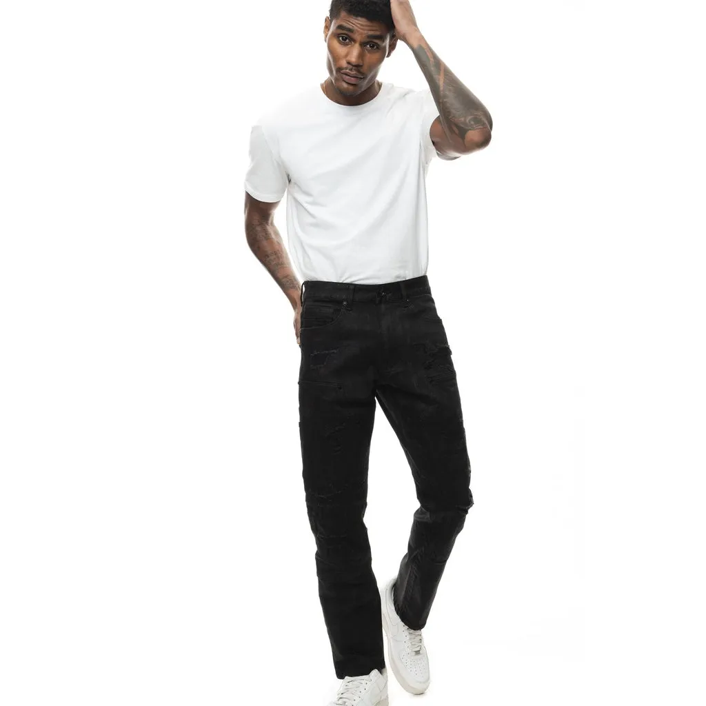 Rip & Repair Double Knee Jeans - Jet Black