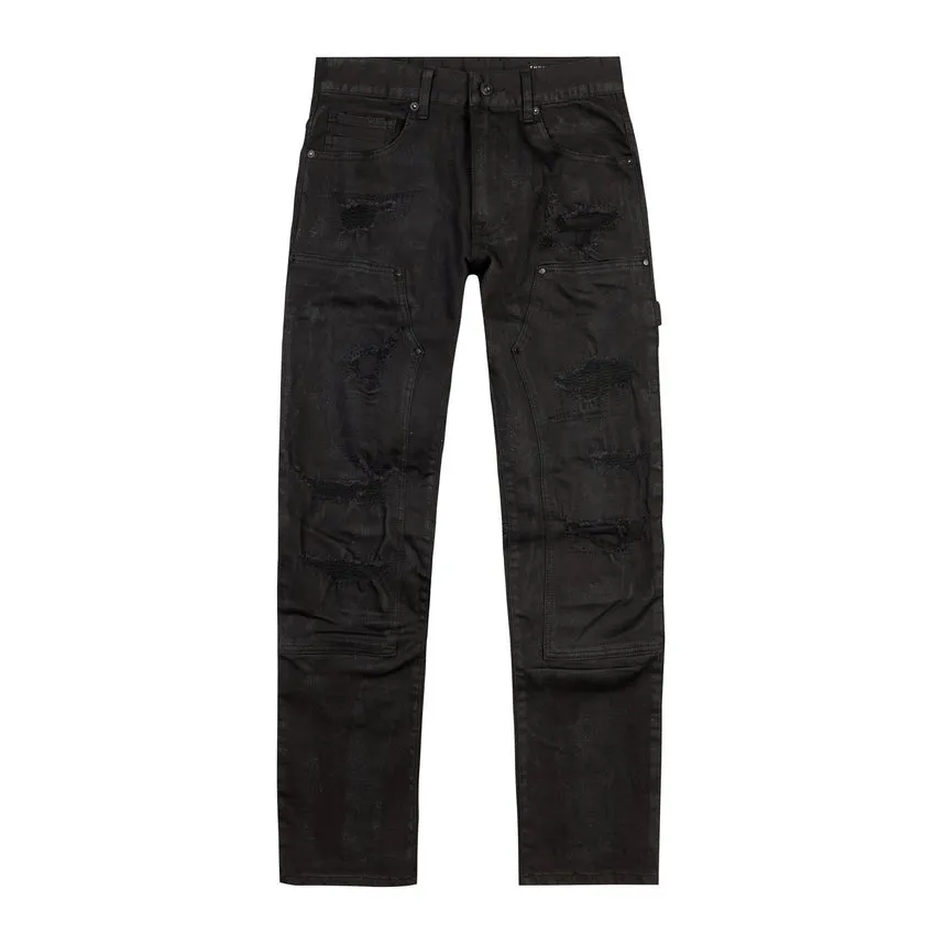 Rip & Repair Double Knee Jeans - Jet Black