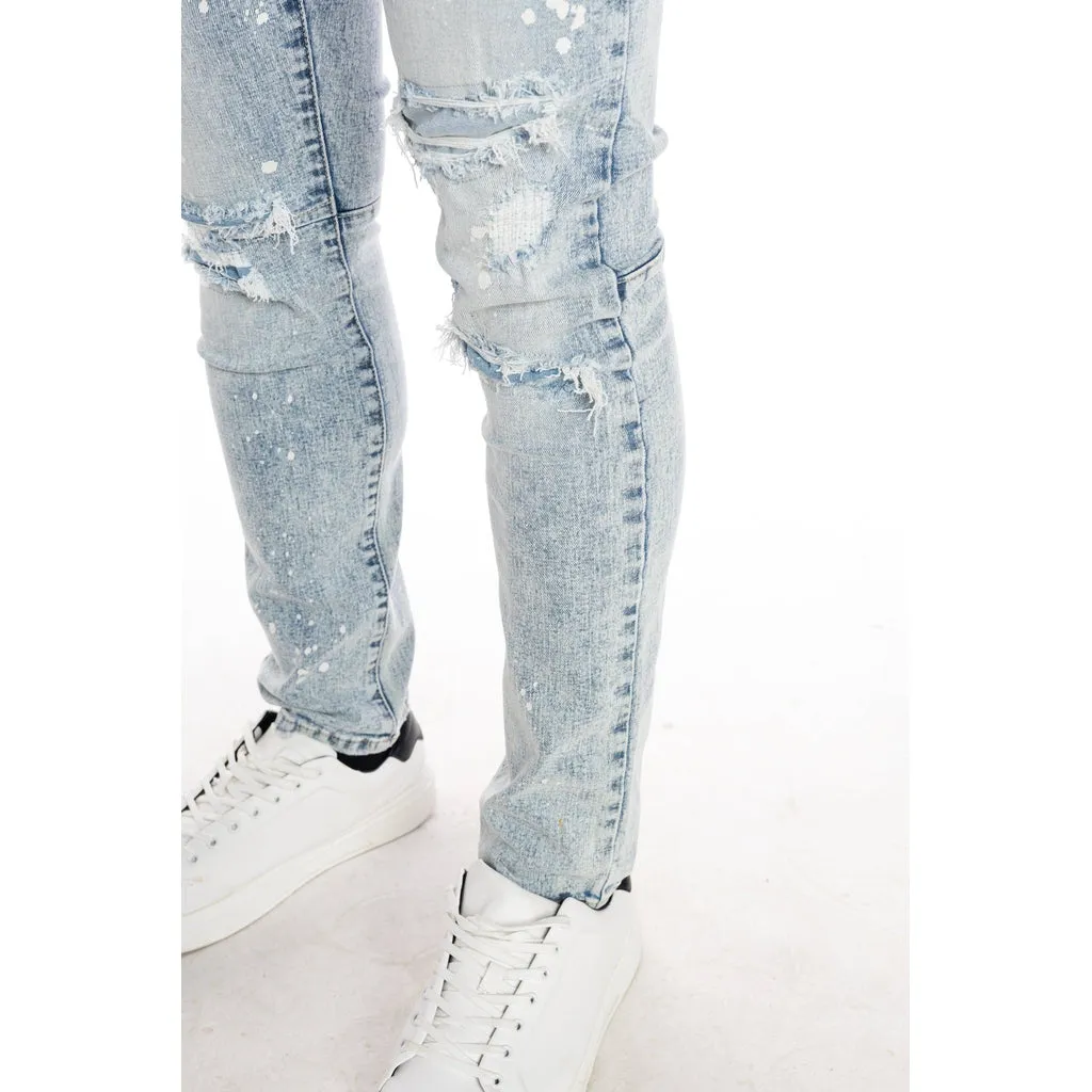 Rip And Repair Jeans - Archer Blue