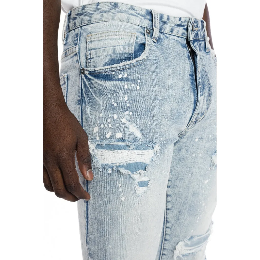 Rip And Repair Jeans - Archer Blue