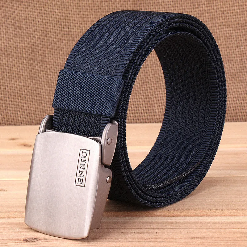 Solid Color  Metal Buckle Quick-drying Nylon Belt