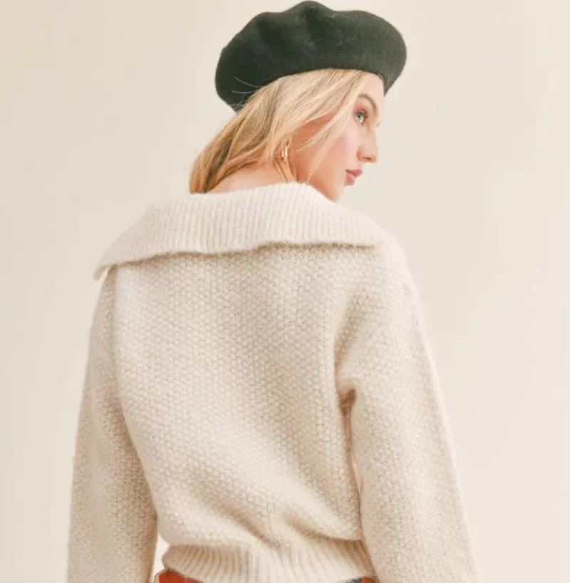 Sophia Lace Up Sweater