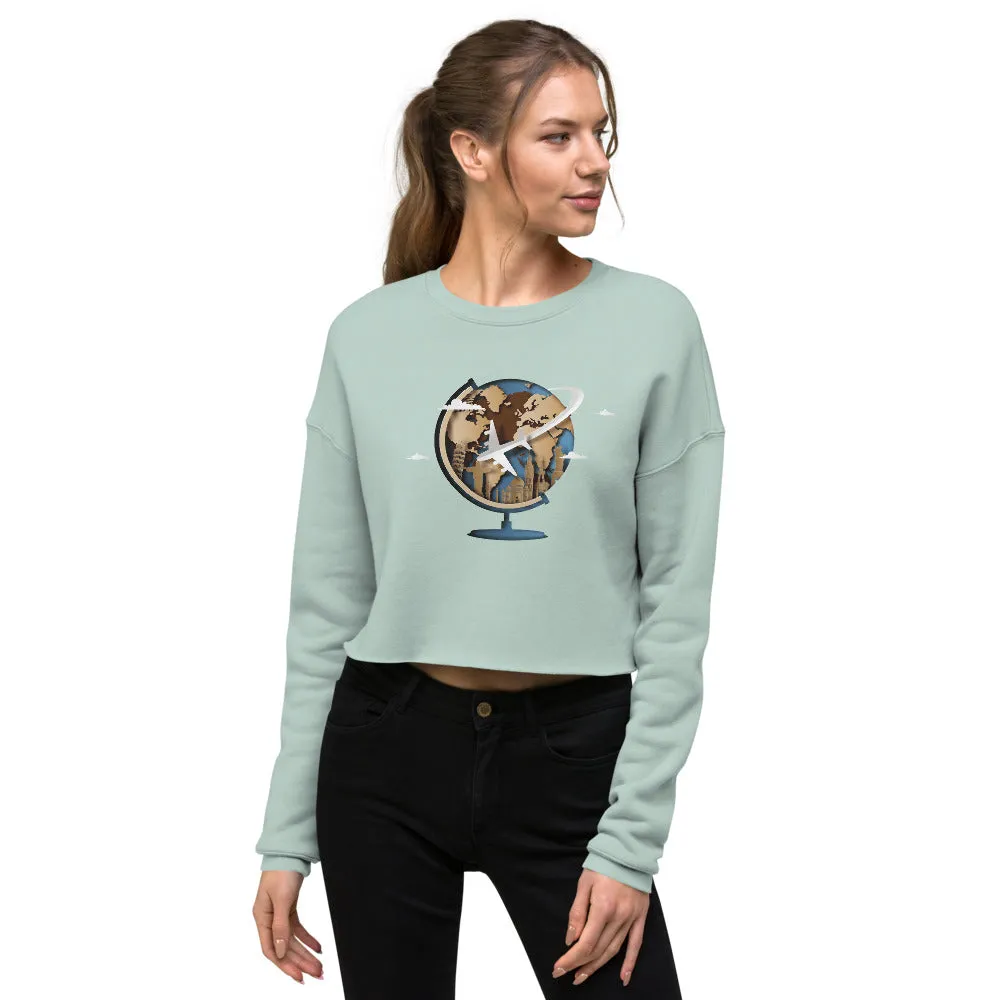 Timeless Traveling Women's Crop Sweatshirt