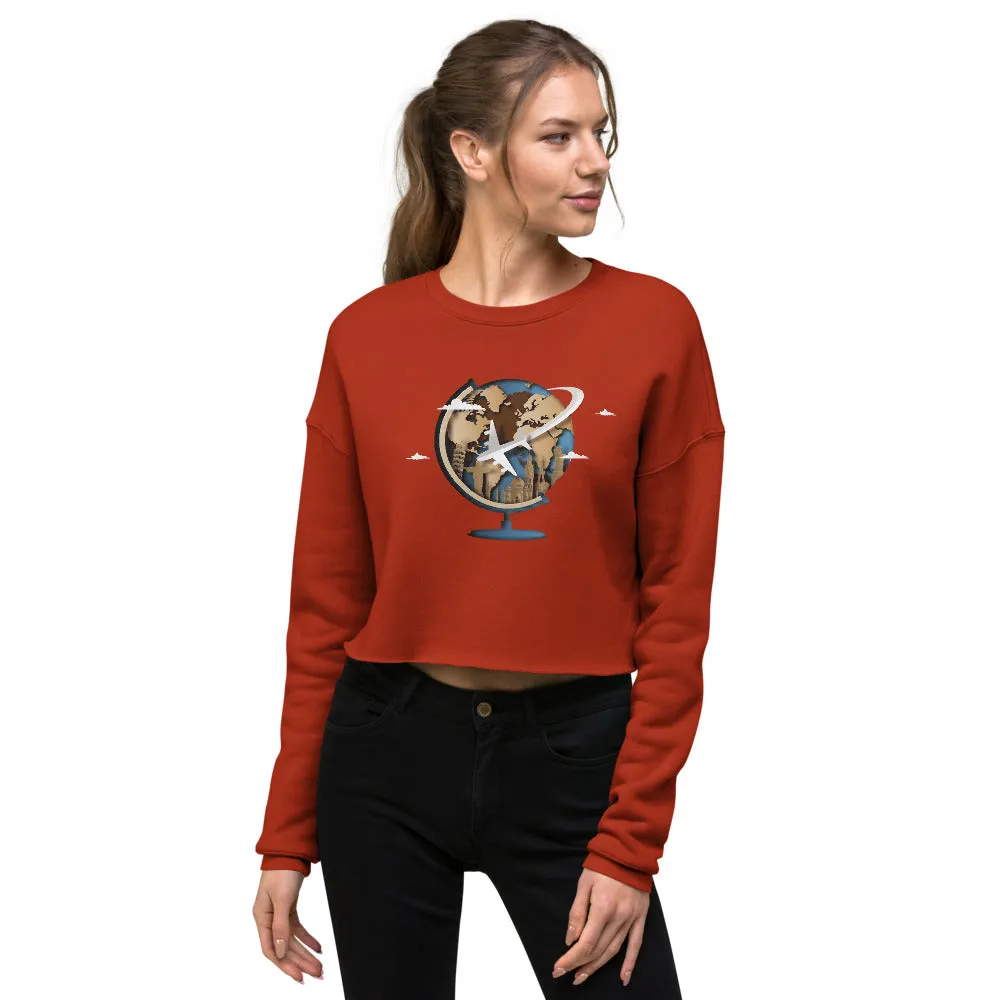 Timeless Traveling Women's Crop Sweatshirt