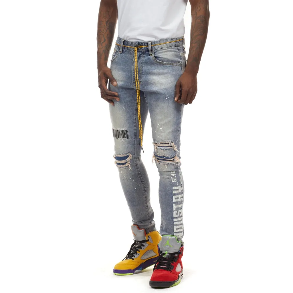 Utility Fashion Jeans -Nutria Blue