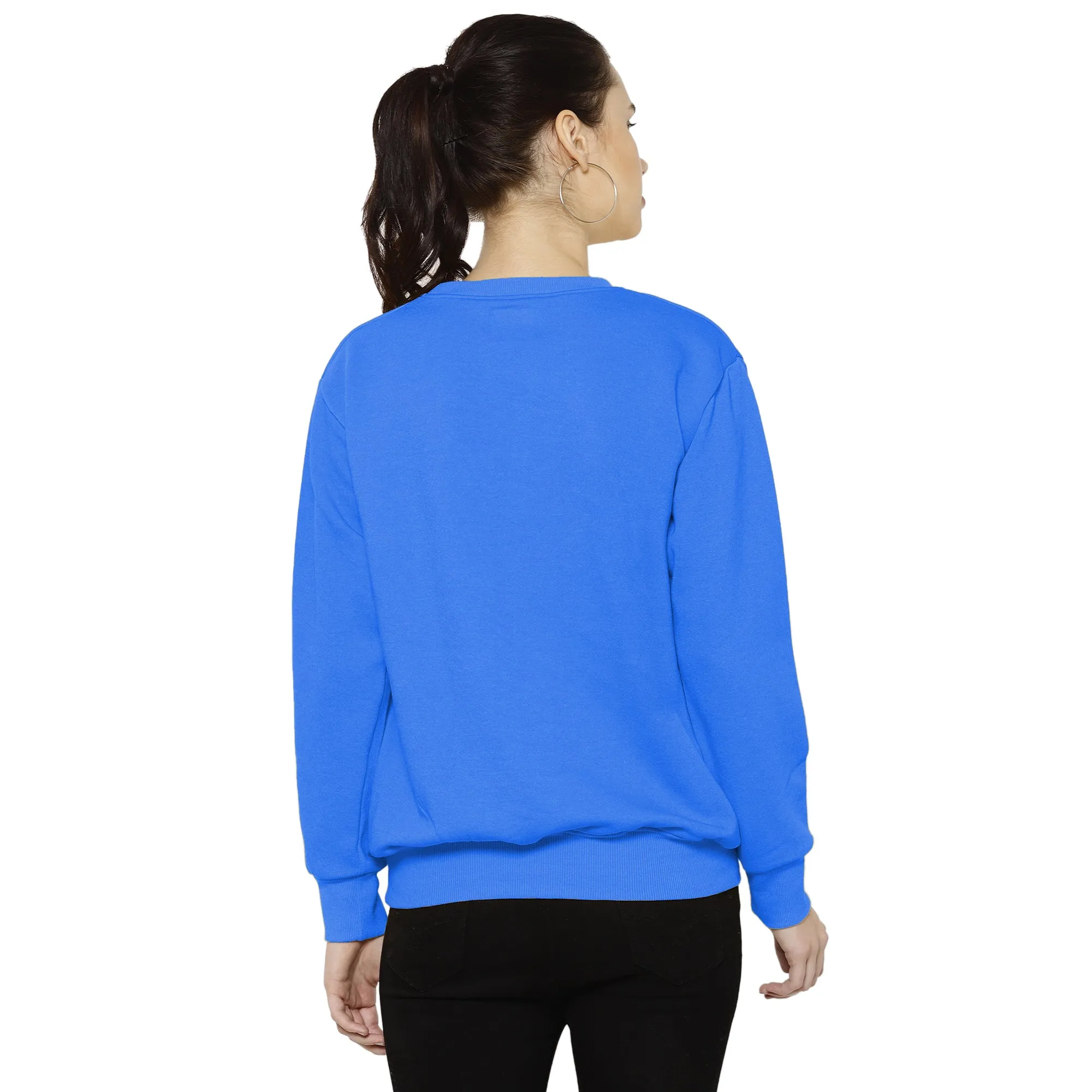 Vimal Jonney Fleece Round Neck Sweatshirt for Women