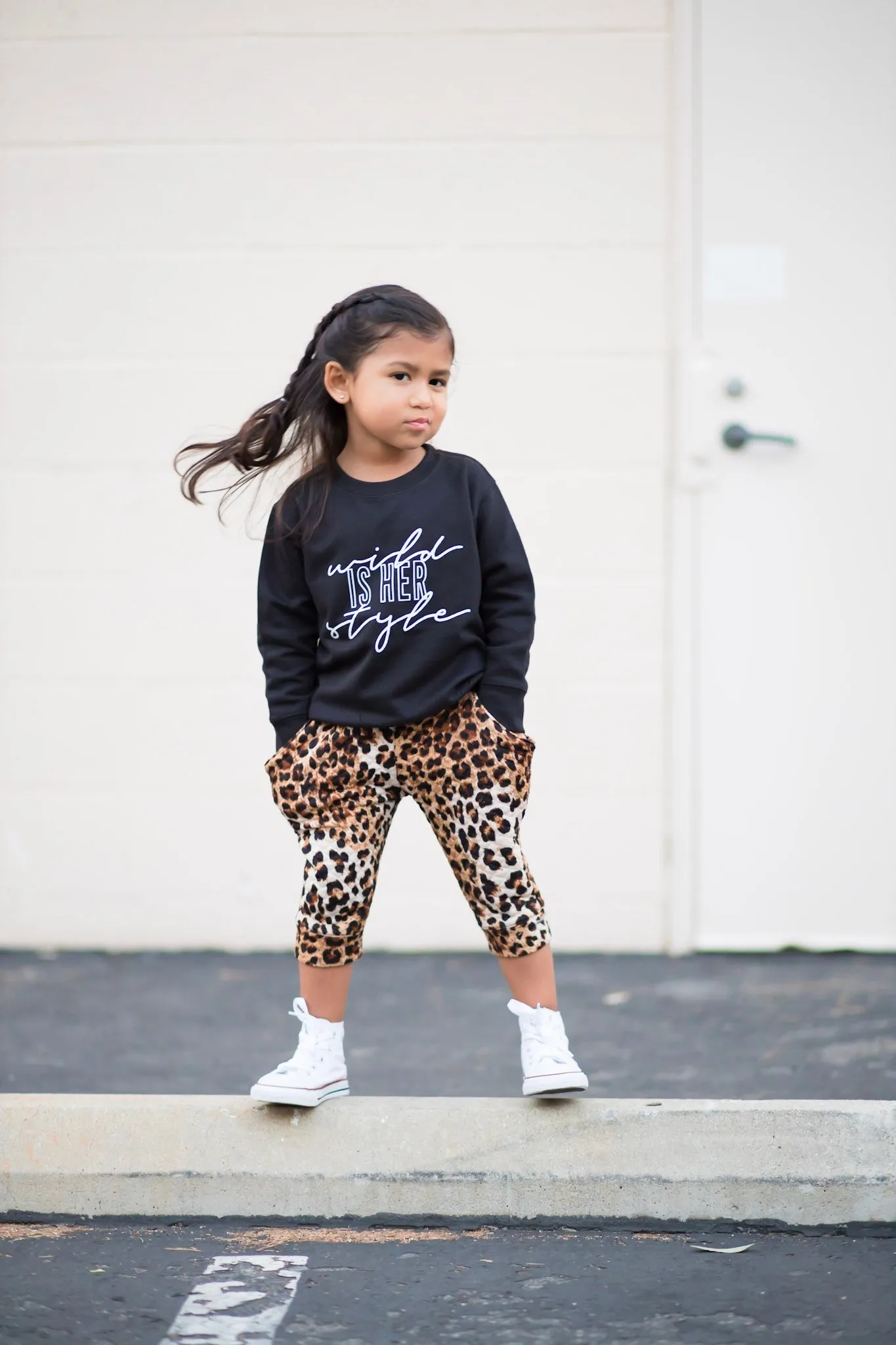 Wild Is Her Style - Girl's Crewneck Pullover
