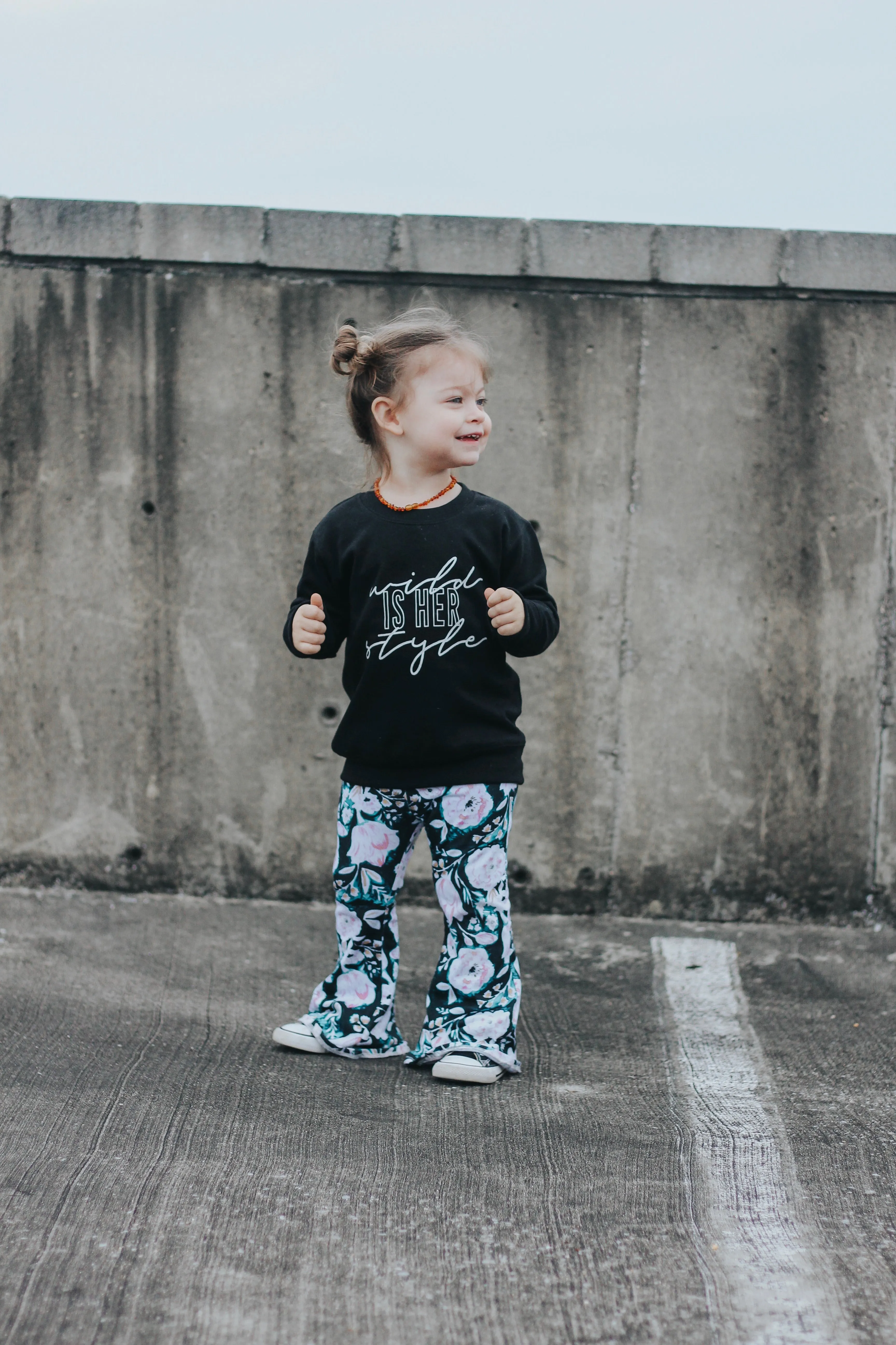 Wild Is Her Style - Girl's Crewneck Pullover