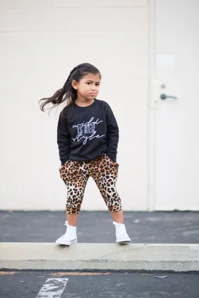 Wild Is Her Style - Girl's Crewneck Pullover