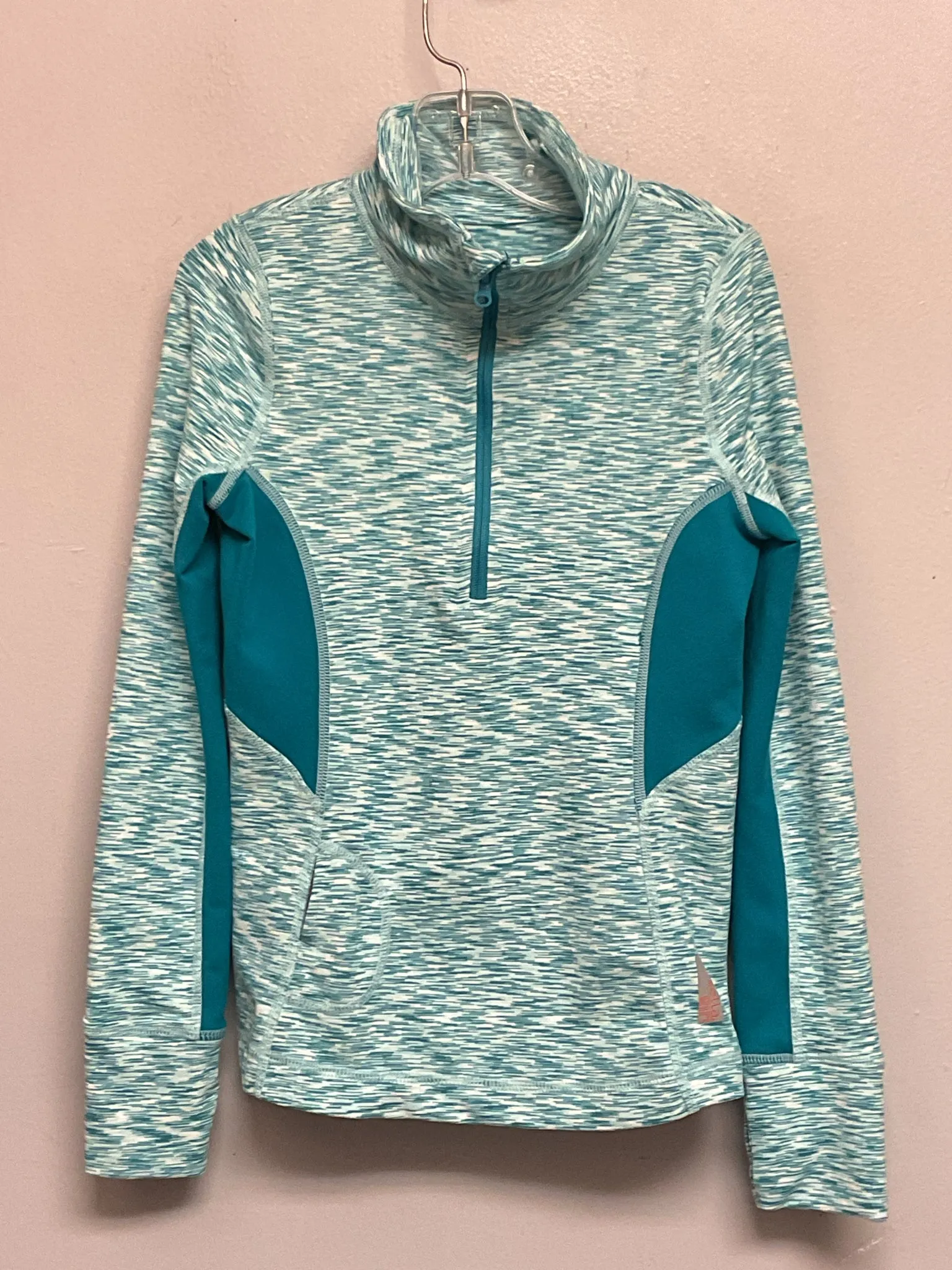 Zella Size 5 Turquoise Polyester & Nylon Girls Stripe Sweatshirts & Jackets